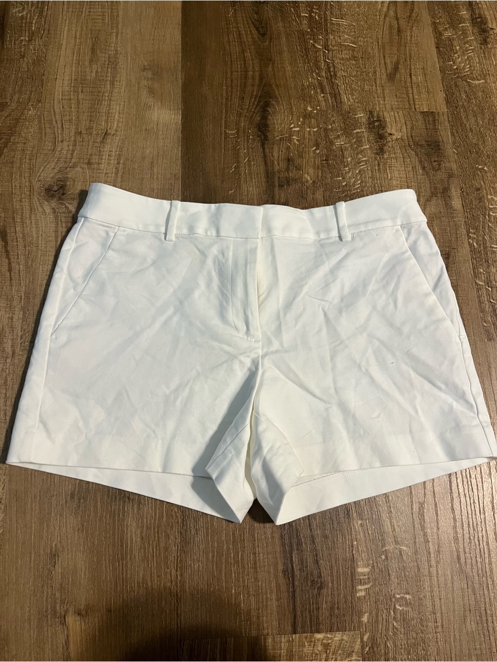 LOFT White Tailored Bermuda Shorts